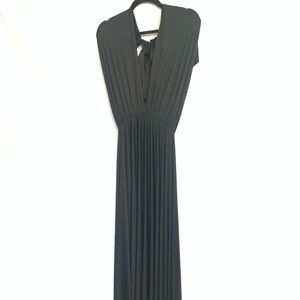 Lob collection LBD woman’s black dress midi back tie lightweight size small